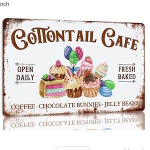 Cottontail Cafe Metal Sign